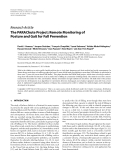 Báo cáo hóa học: "  Research Article The PARAChute Project: Remote Monitoring of Posture and Gait for Fall Prevention"