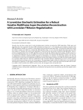 Báo cáo hóa học: " Research Article A Lorentzian Stochastic Estimation for a Robust Iterative Multiframe Super-Resolution "