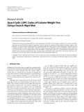 Báo cáo hóa học: " Research Article Quasi-Cyclic LDPC Codes of Column-Weight Two Using a Search Algorithm"