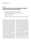 Báo cáo hóa học: " Editorial Advanced Signal Processing and Computational Intelligence Techniques for Power Line Communications"