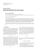 Báo cáo hóa học: "  Research Article Better Flow Estimation from Color Images ¨ Hui Ji1 and Cornelia Fermuller2"