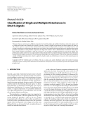 Báo cáo hóa học: " Research Article Classiﬁcation of Single and Multiple Disturbances in Electric Signals"