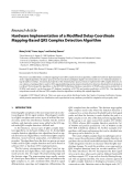 Báo cáo hóa học: "  Research Article Hardware Implementation of a Modiﬁed Delay-Coordinate Mapping-Based QRS Complex Detection Algorithm"