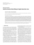 Báo cáo hóa học: " Research Article Selective Iterative Waterﬁlling for Digital Subscriber Lines"