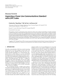 Báo cáo hóa học: "  Research Article Improving a Power Line Communications Standard with LDPC Codes"