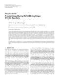 Báo cáo hóa học: "  Research Article A Secret Image Sharing Method Using Integer Wavelet Transform"