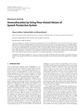 Báo cáo hóa học: "  Research Article Dereverberation by Using Time-Variant Nature of Speech Production System"