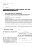 Báo cáo hóa học: "   Research Article Iterative Desensitisation of Image Restoration Filters under Wrong PSF and Noise Estimates"