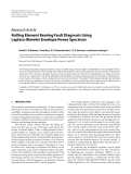 Báo cáo hóa học: " Research Article Rolling Element Bearing Fault Diagnosis Using Laplace-Wavelet Envelope Power Spectrum"