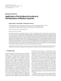 Báo cáo hóa học: " Research Article Application of the Evidence Procedure to the Estimation of Wireless Channels"