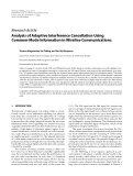 Báo cáo hóa học: " Research Article Analysis of Adaptive Interference Cancellation Using Common-Mode Information in Wireline Communications"