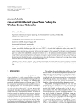 Báo cáo hóa học: " Research Article Censored Distributed Space-Time Coding for Wireless Sensor Networks"