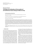 Báo cáo hóa học: "  Research Article TSI Finders for Estimation of the Location of an Interference Source Using an Ariborne Array"