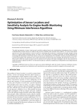 Báo cáo hóa học: "  Research Article Optimization of Sensor Locations and Sensitivity Analysis for Engine Health Monitoring Using Minimum Interference Algorithms"