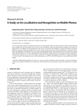 Báo cáo hóa học: " Research Article A Study on Iris Localization and Recognition on Mobile Phones"