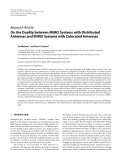 Báo cáo hóa học: " Research Article On the Duality between MIMO Systems with Distributed Antennas and MIMO Systems with Colocated Antennas"