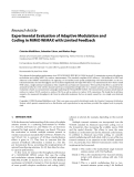 Báo cáo hóa học: " Research Article Experimental Evaluation of Adaptive Modulation and Coding in MIMO WiMAX with Limited Feedback"