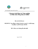 Báo cáo nghiên cứu nông nghiệp " Tạo giống cá chép (Cyprinus carpio L.) chất lượng cao phục vụ nuôi cá quy mô nhỏ MS 2 "