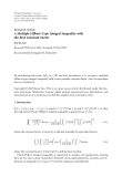 Báo cáo hóa học: " Research Article A Multiple Hilbert-Type Integral Inequality with the Best Constant Factor"