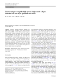 Báo cáo hóa học: " Narrow ridge waveguide high power single mode 1.3-lm InAs/InGaAs ten-layer quantum dot lasers"