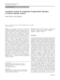 Báo cáo hóa học: " Asymptotic Analysis of Coagulation–Fragmentation Equations of Carbon Nanotube Clusters"