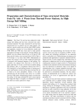 Báo cáo hóa học: " Preparation and Characterization of Nano structured Materials from Fly Ash: A Waste from Thermal Power Stations, by High Energy Ball Milling"