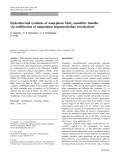 Báo cáo hóa học: " Hydrothermal synthesis of amorphous MoS2 nanoﬁber bundles via acidiﬁcation of ammonium heptamolybdate tetrahydrate"