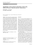 Báo cáo hóa học: " Morphologies of Sol–Gel Derived Thin Films of ZnO Using Different Precursor Materials and their Nanostructures Harish Bahadur Æ A. K. Srivastava Æ R. K. Sharma Æ Sudhir Chandra"