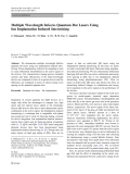 Báo cáo hóa học: "  Multiple Wavelength InGaAs Quantum Dot Lasers Using Ion Implantation Induced Intermixing"