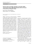 Báo cáo hóa học: " Electron States and Light Absorption in Strongly Oblate and Strongly Prolate Ellipsoidal Quantum Dots in Presence of Electrical and Magnetic Fields"