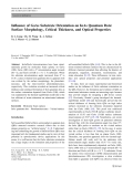 Báo cáo hóa học: " Inﬂuence of GaAs Substrate Orientation on InAs Quantum Dots: Surface Morphology, Critical Thickness, and Optical Properties"