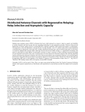 Báo cáo hóa học: " Regenerative Relaying: Relay Selection and Asymptotic Capacity"