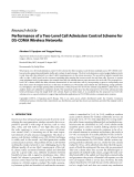 Báo cáo hóa học: " Research Article Performance of a Two-Level Call Admission Control Scheme for DS-CDMA Wireless Networks"