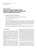 Báo cáo hóa học: " Research Article Burst Format Design for Optimum Joint Estimation of Doppler-Shift and Doppler-Rate in Packet Satellite Communications"