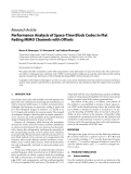 Báo cáo hóa học: " Research Article Performance Analysis of Space-Time Block Codes in Flat Fading MIMO Channels with Offsets"