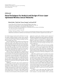 Báo cáo hóa học: " Editorial Novel Techniques for Analysis and Design of Cross-Layer Optimized Wireless Sensor Networks"