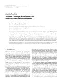 Báo cáo hóa học: "  Research Article Scalable Coverage Maintenance for Dense Wireless Sensor Networks"