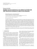Báo cáo hóa học: " Research Article Multiple-Antenna Interference Cancellation for WLAN with MAC Interference Avoidance in Open Access Networks"