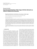 Báo cáo hóa học: " Research Article Experimental Evaluation of the Usage of Ad Hoc Networks as Stubs for Multiservice Networks"