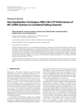 Báo cáo hóa học: "  Research Article How Equalization Techniques Affect the TCP Performance of MC-CDMA Systems in Correlated Fading Channels"