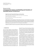 Báo cáo hóa học: " Research Article A Framework for System-Level Modeling and Simulation of Embedded Systems Architectures"