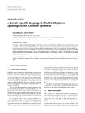 Báo cáo hóa học: " Research Article A Domain-Speciﬁc Language for Multitask Systems, Applying Discrete Controller Synthesis"