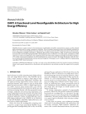 Báo cáo hóa học: " Research Article DART: A Functional-Level Reconﬁgurable Architecture for High Energy Efﬁciency"