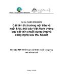 Báo cáo : Cải tiến thị trường nội tiêu và xuất khẩu trái cây Việt Nam qua cải tiến chuối cung ứng và công nghệ sau thu hoạch ( MS57)