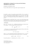 Báo cáo hóa học: "EXPONENTIAL STABILITY IN A SCALAR FUNCTIONAL DIFFERENTIAL EQUATION"