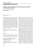 Báo cáo hóa học: " Synthesis of SnS nanocrystals by the solvothermal decomposition of a single source precursor"