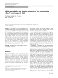 Báo cáo hóa học: " Initial susceptibility and viscosity properties of low concentration e-Fe3 N based magnetic ﬂuid"