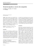 Báo cáo hóa học: " Thermal decomposition as route for silver nanoparticles"