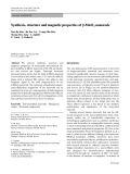 Báo cáo hóa học: "Synthesis, structure and magnetic properties of b-MnO2 nanorods"