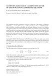 Báo cáo hóa học: "ASYMPTOTIC BEHAVIOR OF A COMPETITIVE SYSTEM OF LINEAR FRACTIONAL DIFFERENCE EQUATIONS"